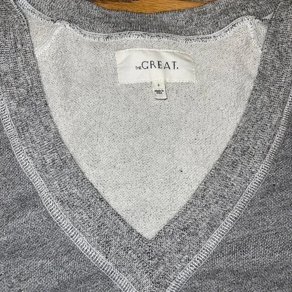 THE GREAT The V neck sweatshirt/nice cond/L - Picture 6 of 8